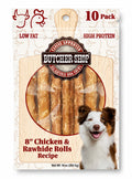 Butcher Shop 8" Chicken & Rawhide Rolls Recipe 10-Pk