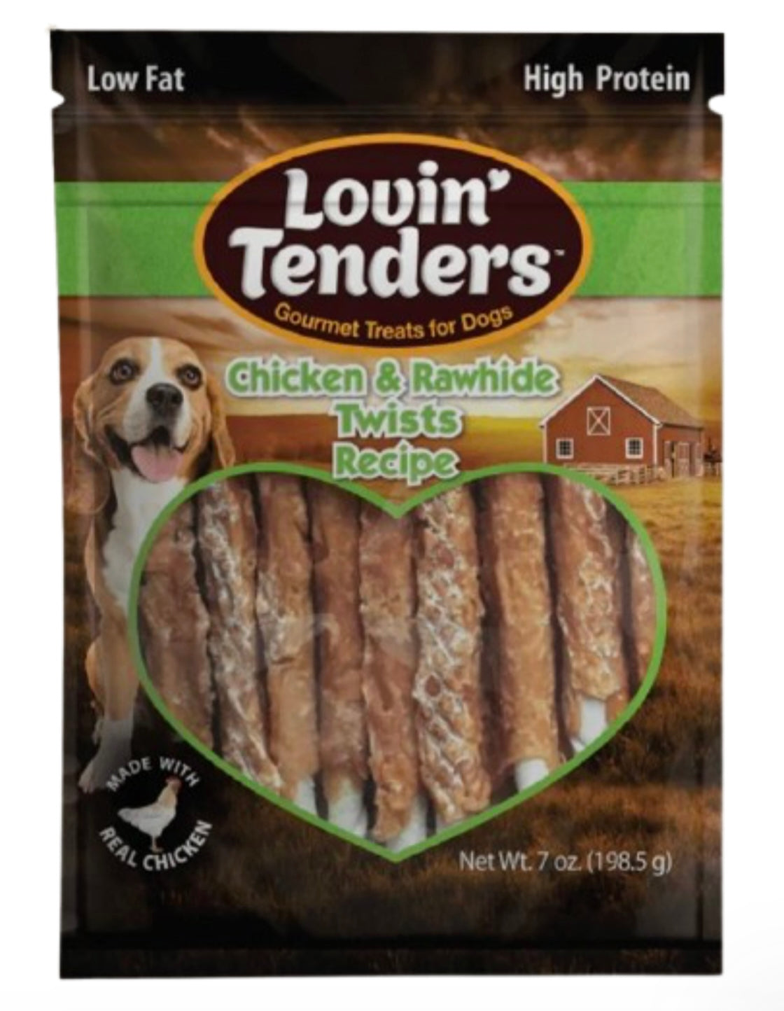 Lovin' Tenders Chicken & Rawhide Twists Recipe 5"