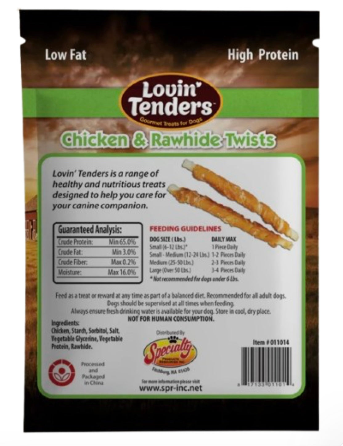 Lovin' Tenders Chicken & Rawhide Twists Recipe 5"